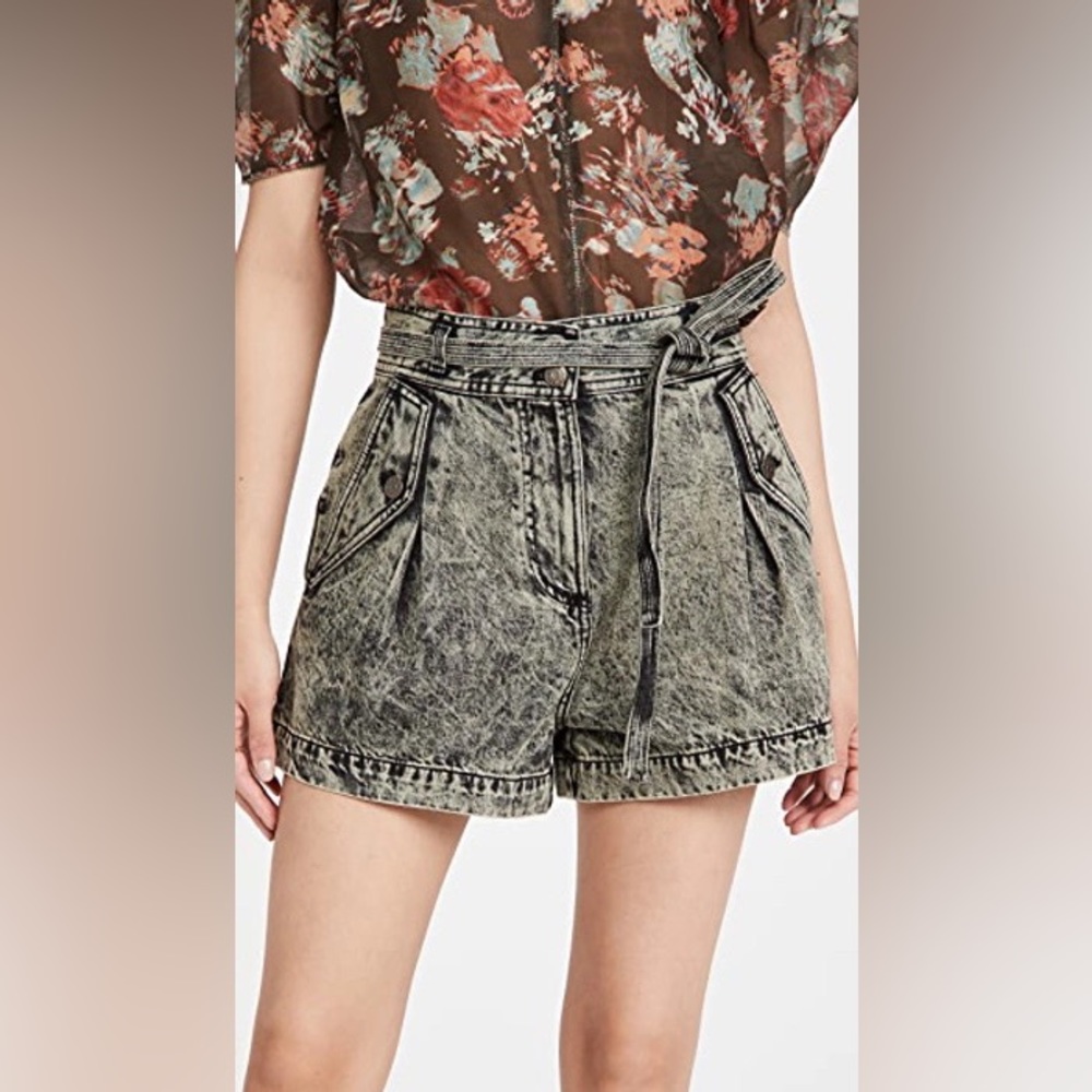Ulla Johnson Alec acid wash denim short